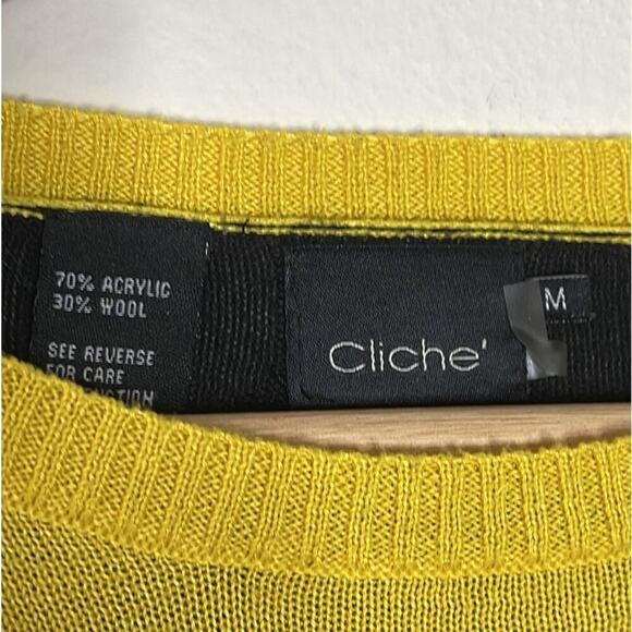 CLICHE‎  WOMEN'S ZEBRA  WOOL BLEND SWEATER SIZE M - Picture 7 of 8